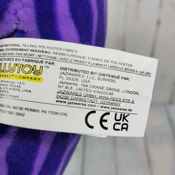 Squishmallow Stackable 8" Tazik the Purple Monkey Zebra Striped Pillow New - Picture 10 of 12